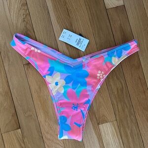 Hollister high-leg cheeky floral bikini bottom size Medium